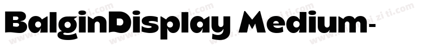 BalginDisplay Medium字体转换